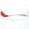 Baskety Silicone Pasta Fork (32 cm), High Heat Resistant to 480F, Hygienic One Piece Design, Spaghetti Strainer & Server Spoon (Pasta Server RED) view 2