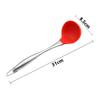 Baskety Silicone & Stainless Steel Black 4 Ounce Soup Ladle Handle & Flexedge Silicone by Cooler Kitchen  Heat Resistant, Dishwasher Safe, BPA-Free  Red (4 Oz) view 2