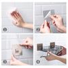 Luvina Creative Home Wrought Iron Free Punching Rack Bathroom Towel Rack Bathroom Shampoo Shower Gel Wall Hanging Storage Rack-Black view 4