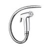 Long Health Faucet (Bidet Faucet) with 1 Meter Stainless Steel Flexible Pipe and ABS Wall Hook - Comprehensive Bathroom Hygiene Spray Gun Faucet Set view 1