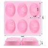 UG LAND INDIA 6 Cavity 3D Honeybee Silicone Molds, Honeycomb Molds for Making Soap Mold, Rectangle Cake Baking Mold, Chocolate Mold Resin Mold Beehive Candle Mold for DIY Homemade Craft (Oval, Pink) view 2