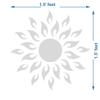 Bikri Kendra Ind - Sun Red with 12 Square Silver Mirror Stickers for Wall, Decor Sticker, Wall Mirror Stickers, Acrylic Stickers, Wall Stickers for Hall Room, Bedroom. view 2