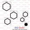 Bikri Kendra Ind - Sun Golden with 12 Hexagon Ring Purple Mirror Stickers for Wall, Wall Decor Sticker, Acrylic, Wall Stickers for Hall Room, Bedroom. view 3