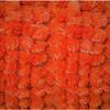 PRAHLL Artificial Marigold Flower Garlands Hanging TORAN for Door and Wall (52inch Length and 30 Flowers in Each) Natural,Fluffy & Rich Look. (Dark Orange, 3) view 1