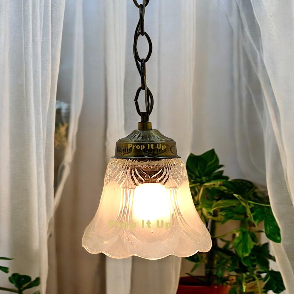 Prop It Up Sfl Round Partial Frost Ceiling Hanging Light (Multicolour)(Metal)