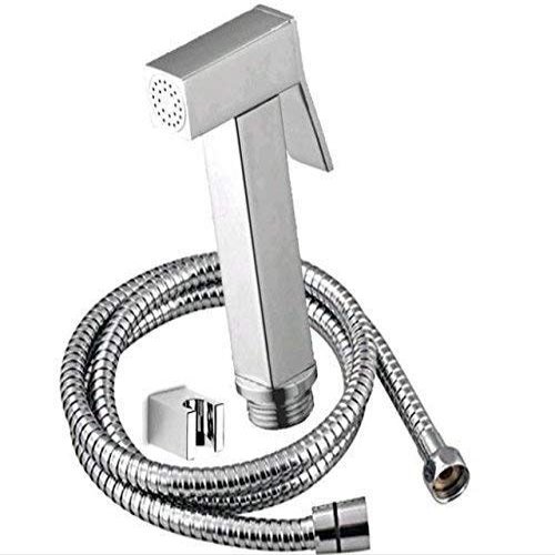 GOLD BELL Imported Brass Health Faucet with 1.5 Meter Stainless Steel Grade 304 Tube and Wall Hook (Chrome)
