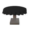 Oasis Home Collection Cotton Solid Round Table Cloth - 6 Seater - Black view 1