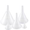 Faxco 5PCS Plastic Funnels, Funnel Set, Small Funnel Set, All Purpose Wide-Mouth Plastic Funnel for Liquid, Spices, Powder, Lotion, Oils - Transparent, Pack of 5 view 1