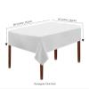 Oasis Home Collection Cotton Solid Table Cloth (4 Seater; Blue; 60 X 60 inch) view 3