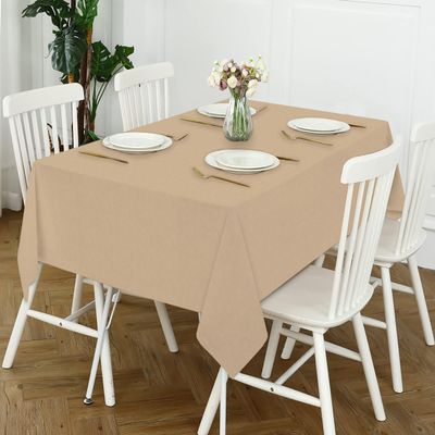 Oasis Home Collection Cotton Solid Table Cloth 60 X 60 inch | 4 Seater - Pack of 1 (Beige)