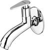 KI Chrome Finish Brass Long Body Bib Cock Faucet with Wall Flange for Bathroom/Kitchen Tap view 1