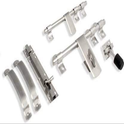 Stainless Steel Door Kit 3mm Thickness (Silver, 6-Piece) (Leher Door Kit)