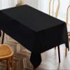 Oasis Home Collection Cotton Solid Table Cloth 60 X 60 inch | 4 Seater - Pack of 1 (Black) view 2