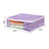 PrettyKrafts Saree Cover Big Size/Wardrobe Organiser/Clothes Storage Bag | Storage Organizer Bag | Zip Closure and Transparent Front | Clothes Storage Bag | Set of 3, Purple | Size: 40 x 35 x 20 cm view 4