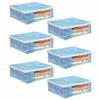 PrettyKrafts Saree Cover Big Size/Wardrobe Organiser/Clothes Storage Bag | Storage Organizer Bag | Zip Closure and Transparent Front | Clothes Storage Bag | Set of 6, Blue | Size: 40 x 35 x 20 cm view 1