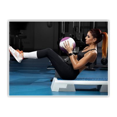 Anne Print Solutions Gym for Girls Gumming Vinyl Self Adhesive Sticker (Without Frame) Pack of 1 Pcs Size 24 Inch X 18* Inch* Multicolour