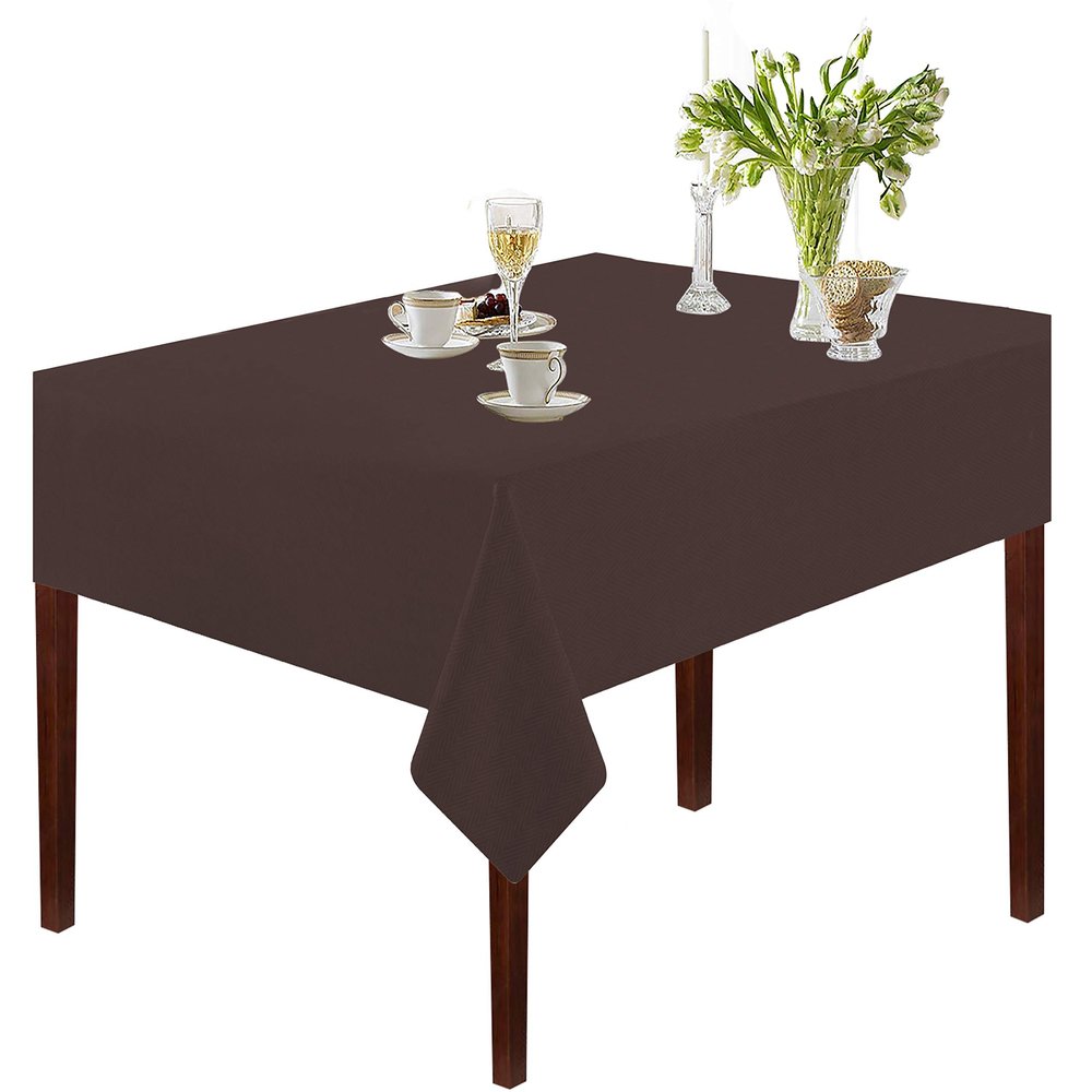 Oasis Home Collection Cotton Solid Table Cloth 60 X 60 inch | 4 Seater - Pack of 1 (Dark Brown)