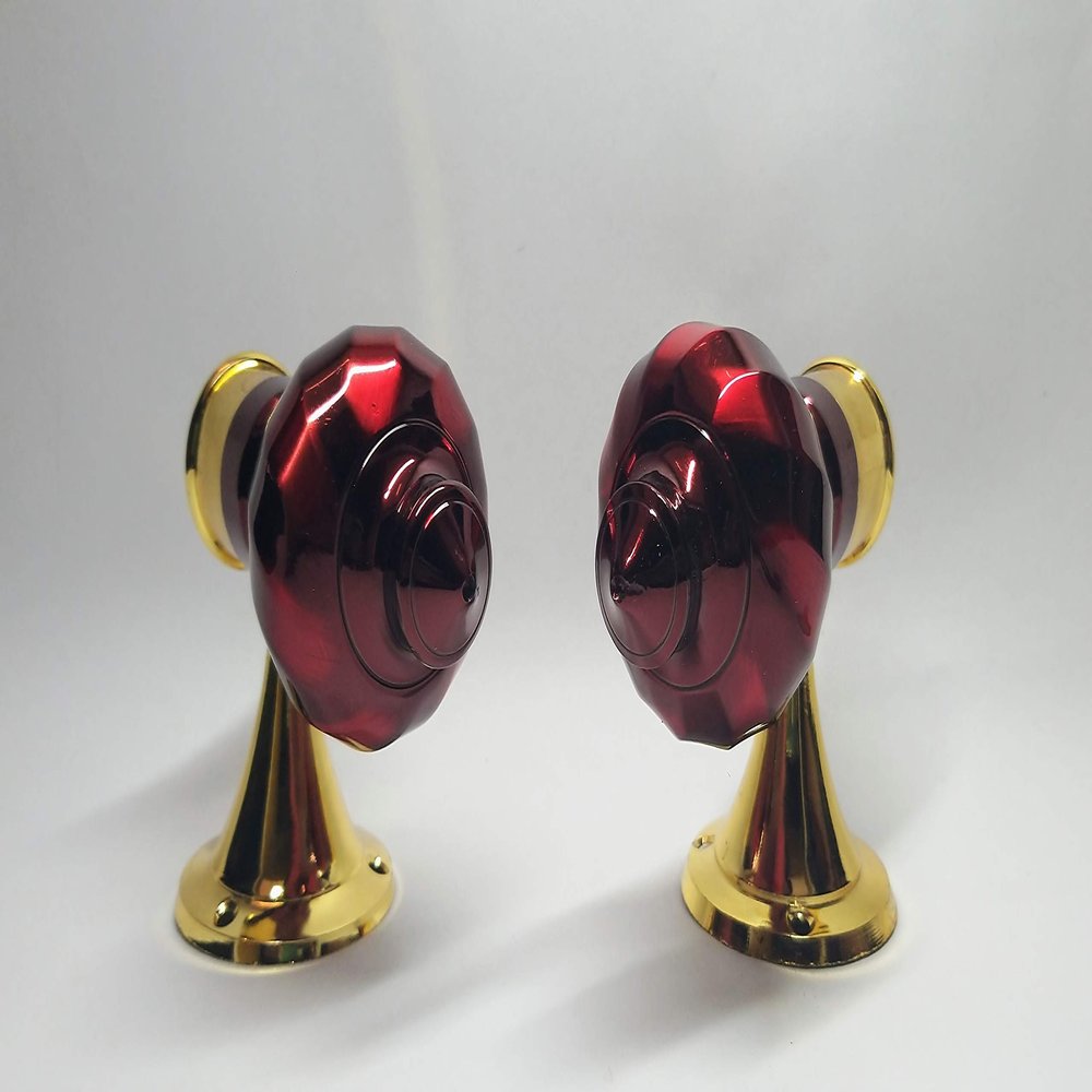 Sun Shield Wine Gold Curtain Bracket - Swirl - (1 inch) - Set of 2 Pieces