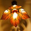US DZIRE - THE BRAND OF LIFESTYLE 404 Hanging lamp electric antique Wooden Ceiling Lights - with Gold Pendant Lamp shade Night Lamp 40 Watts (Beige, Natural wood teak) view 1