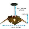 US DZIRE - THE BRAND OF LIFESTYLE 404 Hanging lamp electric antique Wooden Ceiling Lights - with Gold Pendant Lamp shade Night Lamp 40 Watts (Beige, Natural wood teak) view 4