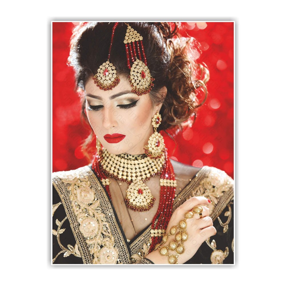 Anne Print Solutions Girl Makeup Gumming Vinyl Self Adhesive Sticker (Without Frame) Pack of 1 Pcs Size 24 Inch X 18* Inch* Multicolour