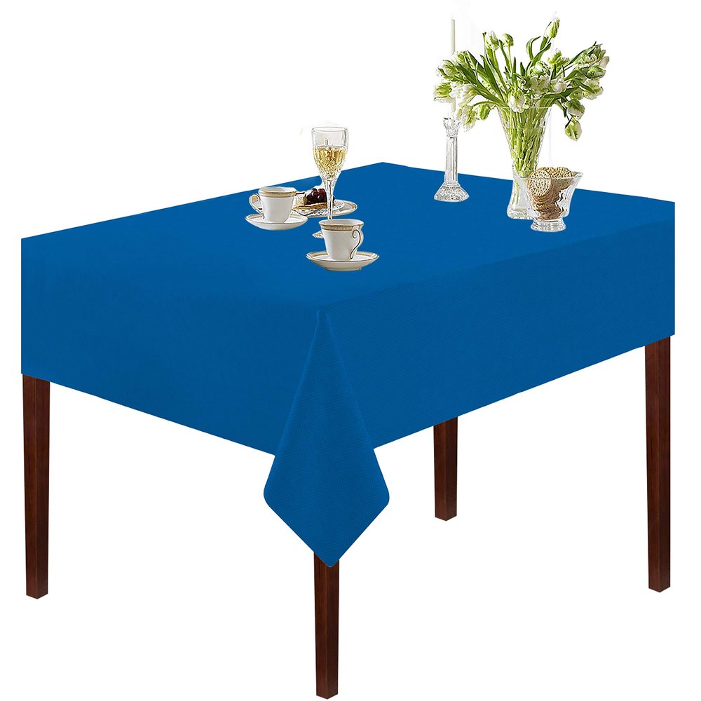 Oasis Home Collection Cotton Solid Table Cloth 60 X 60 inch | 4 Seater - Pack of 1 (Dark Blue)
