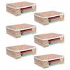 PrettyKrafts Saree Cover Big Size/Wardrobe Organiser/Clothes Storage Bag | Storage Organizer Bag | Zip Closure and Transparent Front | Clothes Storage Bag | Set of 6, Brown | Size: 40 x 35 x 20 cm view 1