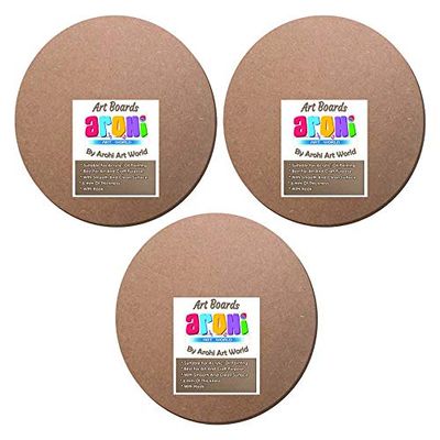 Arohi Art World, Art Board for Painting and Art & Craft Purpose (Size: 6x6 Inch, Thickness: 4mm, Set of 3)