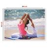 Anne Print Solutions Yoga Health & Fitness by Girl Gumming Vinyl Self Adhesive Sticker (Without Frame) Pack of 1 Pcs Size 24 Inch X 18* Inch* Multicolour view 2