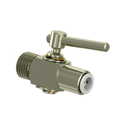 KHANJAN Brass & Copper RO Water Purifier Valve Quarter-Turn with Stainless Steel Handle 1/4 Inch (6mm) Suitable for all domestic RO water purifiers