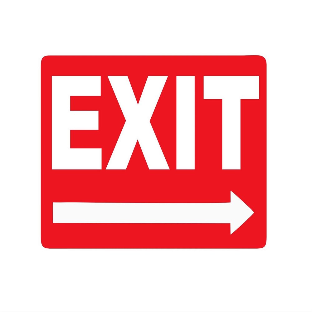 Asmi Collections Self Adhesive Exit Signs Stickers (Right)