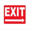 Asmi Collections Self Adhesive Exit Signs Stickers (Right) view 1
