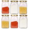 Pure Source India, glass containers for storage, with Air Tight Lid, for Dry fruits, Biscuits, Masala, Food Fridge Storage- 250 Gm, Squire, Set Of 6. view 1