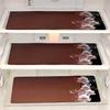 G-Trading Hub Refrigerator Drawer Mat/Fridge Mat/Multipurpose Mat Set of 3 Pcs (12 X 17 Inches) Floral Brown view 1