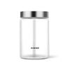 Borosil 900ml Endura Glass Jar with Stainless Steel Lid | Borosilicate Glass Storage Organiser | Microwave & Dishwasher Safe Kitchen Containers for Spices, Snacks, Grains, Dals view 1