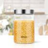 Borosil 900ml Endura Glass Jar with Stainless Steel Lid | Borosilicate Glass Storage Organiser | Microwave & Dishwasher Safe Kitchen Containers for Spices, Snacks, Grains, Dals view 2