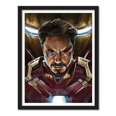 Good Hope Ironman Abstract Posters Frame (Multicolour, 10 X 13 Inch, Framed)