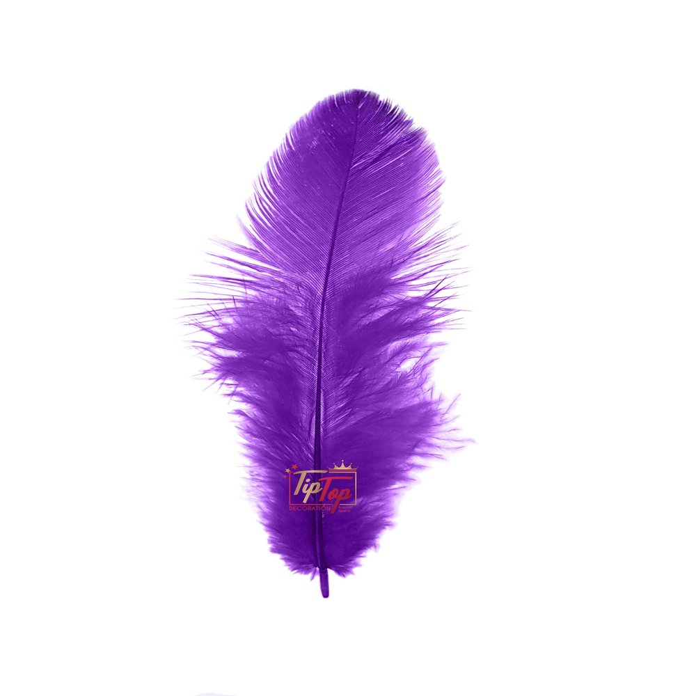 TIPTOP DECORATION Natural Dyed Feathers 10 cm (80 pieces) (Violet)