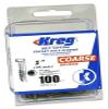 Kreg Steel SPS-C1-100 Pocket Screws -1-Inch, 7 Coarse, Pan-Head, 100-Count (Silver) view 1