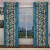 Inira Trendz Polyester & Polyester Blend Solid Curtain (4 X 9, Aqua) view 1