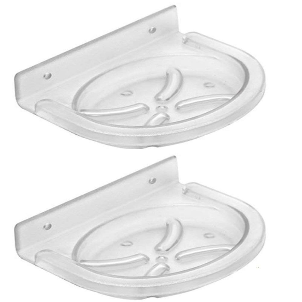 Volo Plastic Unbreakable SOAP Dish SOAP Holder for Bathroom | Oval Shaped - (Pack of 2)