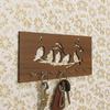 eCraftIndia Brown Birds Sitting On Branches Theme Wooden Key Holder with 7 Hooks - Key Organizer for Home and Office in Kitchen, Entryway, Hallway Or Living Room view 1