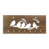 eCraftIndia Brown Birds Sitting On Branches Theme Wooden Key Holder with 7 Hooks - Key Organizer for Home and Office in Kitchen, Entryway, Hallway Or Living Room view 2
