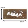 eCraftIndia Brown Birds Sitting On Branches Theme Wooden Key Holder with 7 Hooks - Key Organizer for Home and Office in Kitchen, Entryway, Hallway Or Living Room view 3