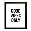 Interio Crafts Synthetic Wood Good Vibes Only Motivational Quote Frame Poster (frame: 13"X10" inch, Black) view 1
