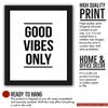 Interio Crafts Synthetic Wood Good Vibes Only Motivational Quote Frame Poster (frame: 13"X10" inch, Black) view 3