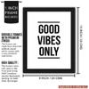 Interio Crafts Synthetic Wood Good Vibes Only Motivational Quote Frame Poster (frame: 13"X10" inch, Black) view 4