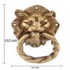 YES I CAN Lion Mouth with Moulded Ring Brass Door Knocker (Antique Brass) view 2