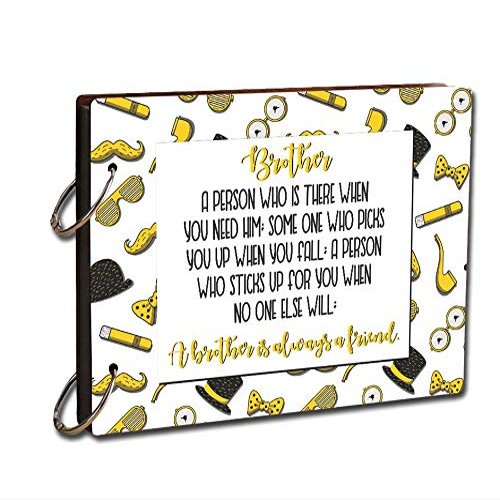Paper Plane Design Scrapbook Photo Album Unique Gift for Siblings Brother and Sisters DIY Memories Book with 20 Black Sheets (Large 12 x 8.5 in)
