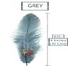 TIPTOP DECORATION Natural Dyed Feathers 10 cm (80 pieces) (Grey) view 2